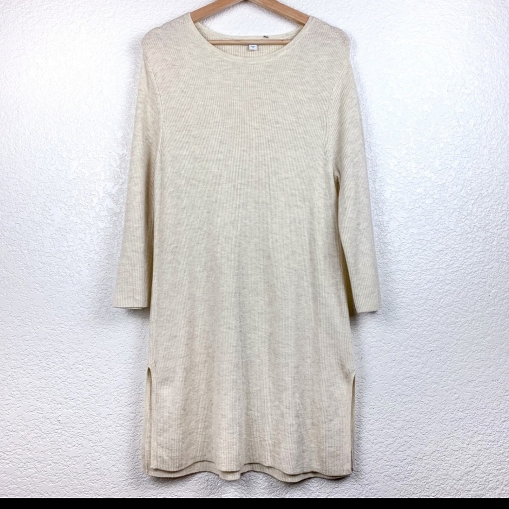 J Jill neutral beige long sleeve tunic top M